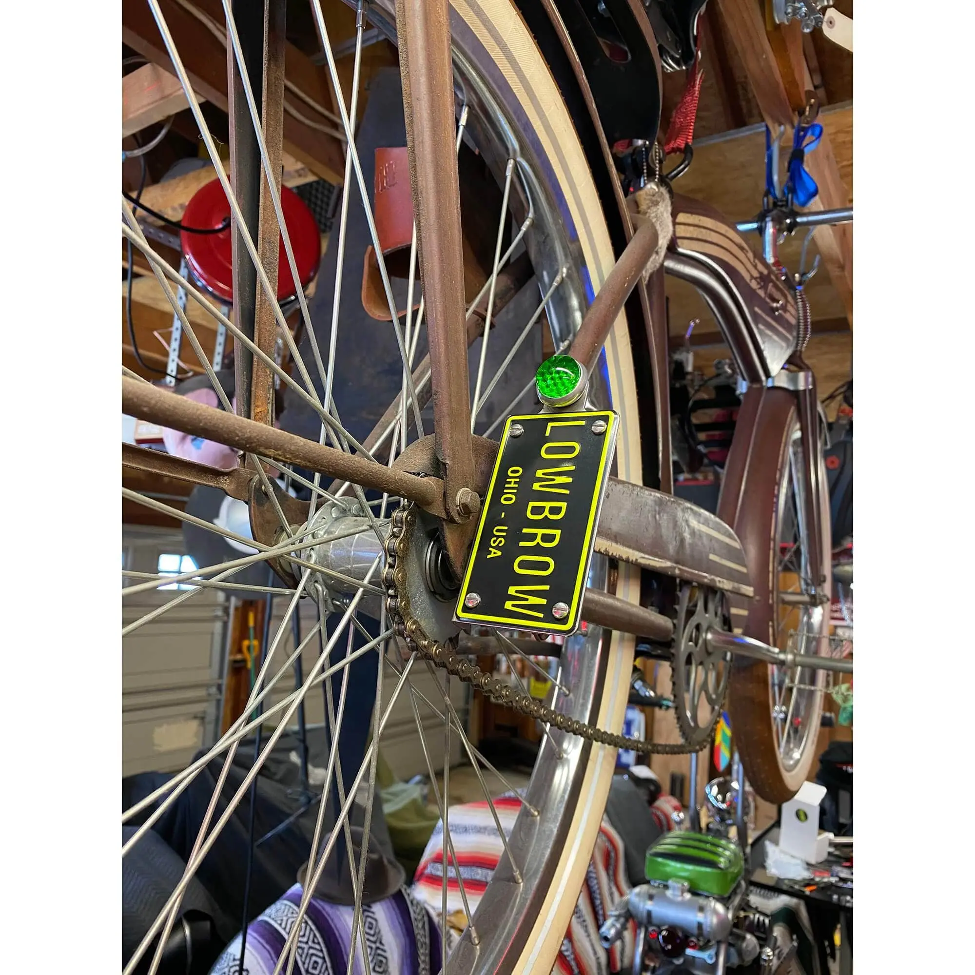 Lowbrow Customs Bicycle / Mini Bike Axle Mount Vertical License Plate Bracket - Image 13