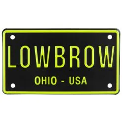 Lowbrow Customs LOWBROW Stamped Aluminum Bicycle License Plate