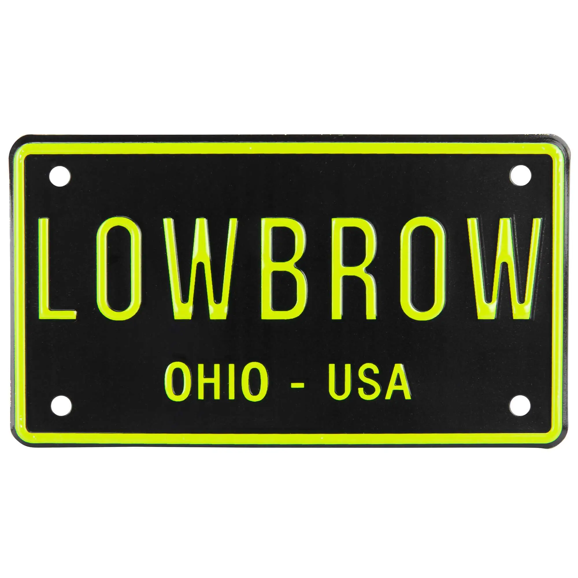 Lowbrow Customs LOWBROW Stamped Aluminum Bicycle License Plate