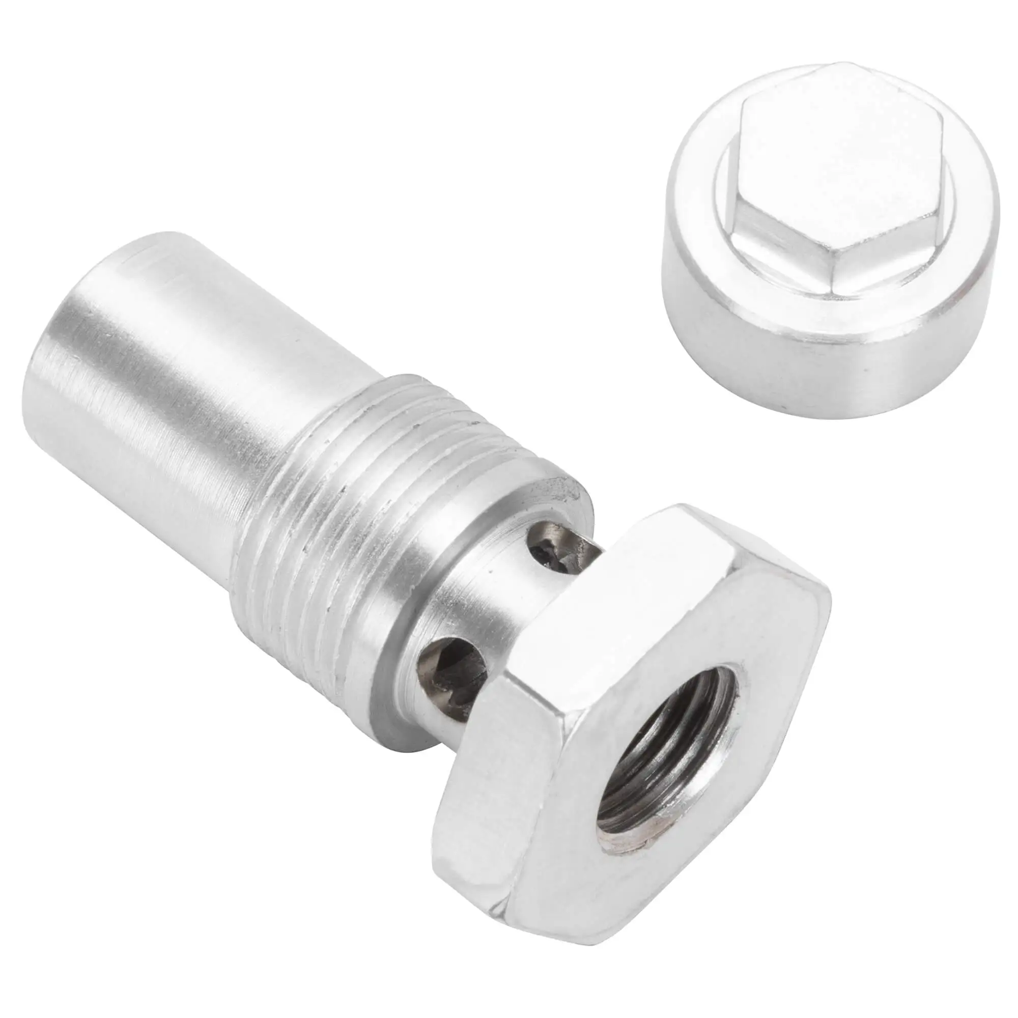 Bates 1/4" NPT Petcock Conversion Kit 1940-65 H-D Big Twins And 45”/750 Cc Sidevalves - CAD Plated - Image 2