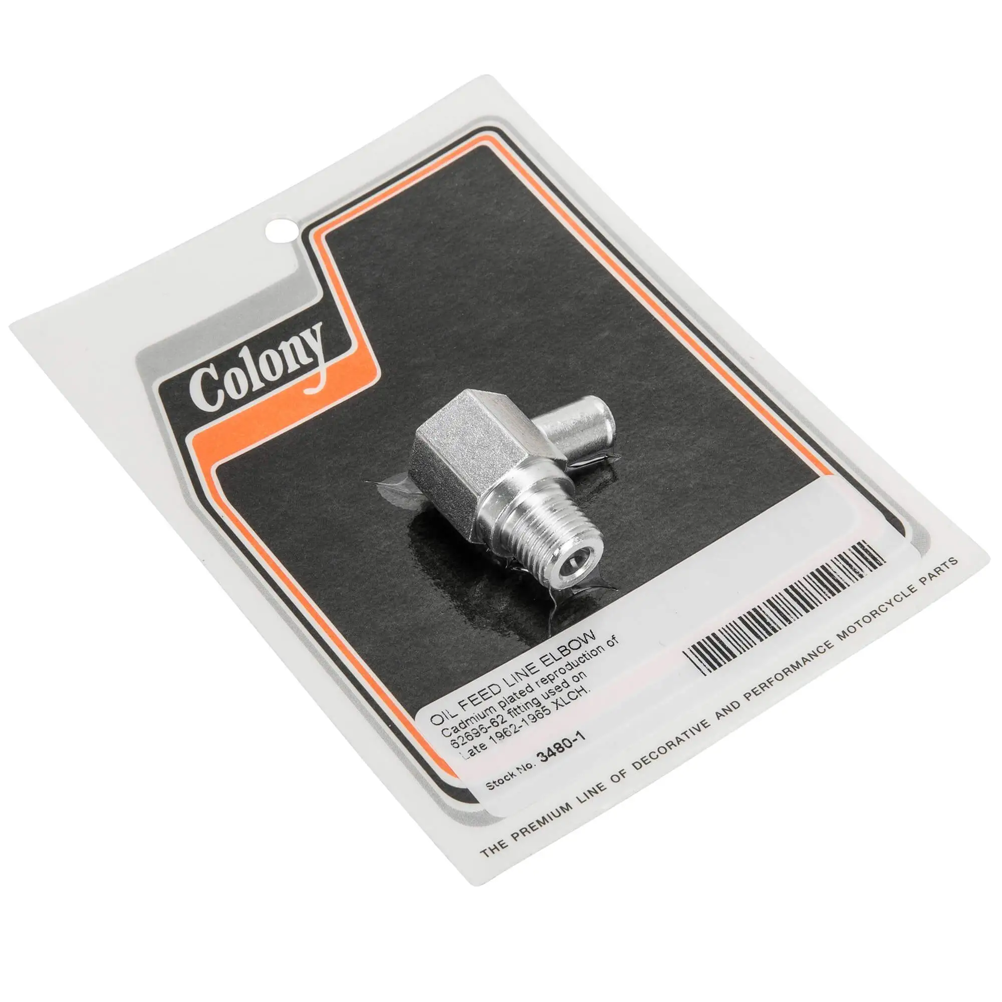 Colony #3480-1 Oil Feed Line Elbow Late 1962-1965 Harley-Davidson XLCH