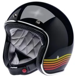 Biltwell Bonanza Helmet DOT Approved Helmet - Gloss Black Spectrum