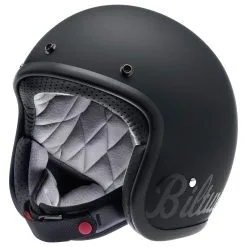 Biltwell Bonanza Helmet DOT Approved Helmet - Flat Black Factory
