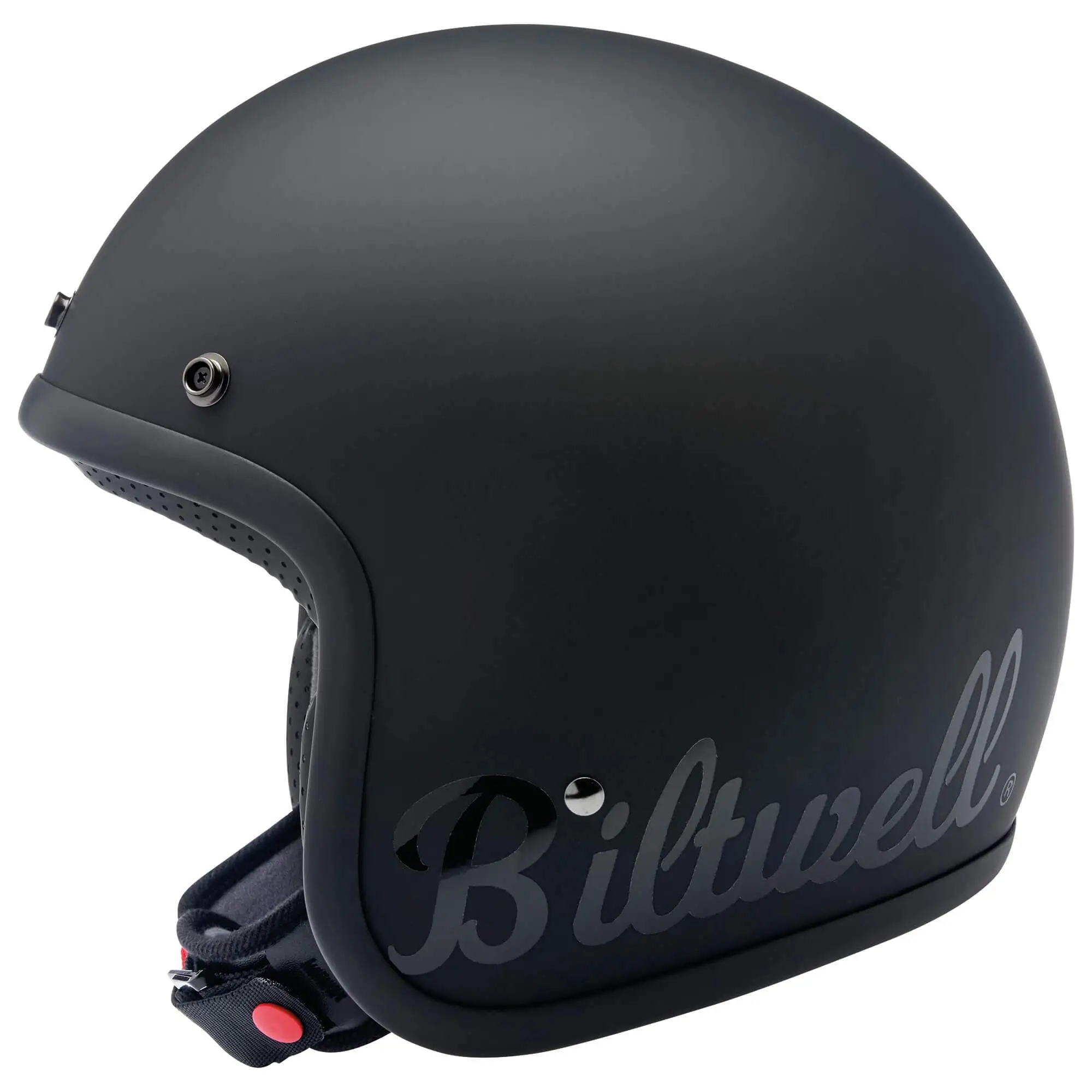 Biltwell Bonanza Helmet DOT Approved Helmet - Flat Black Factory - Image 4
