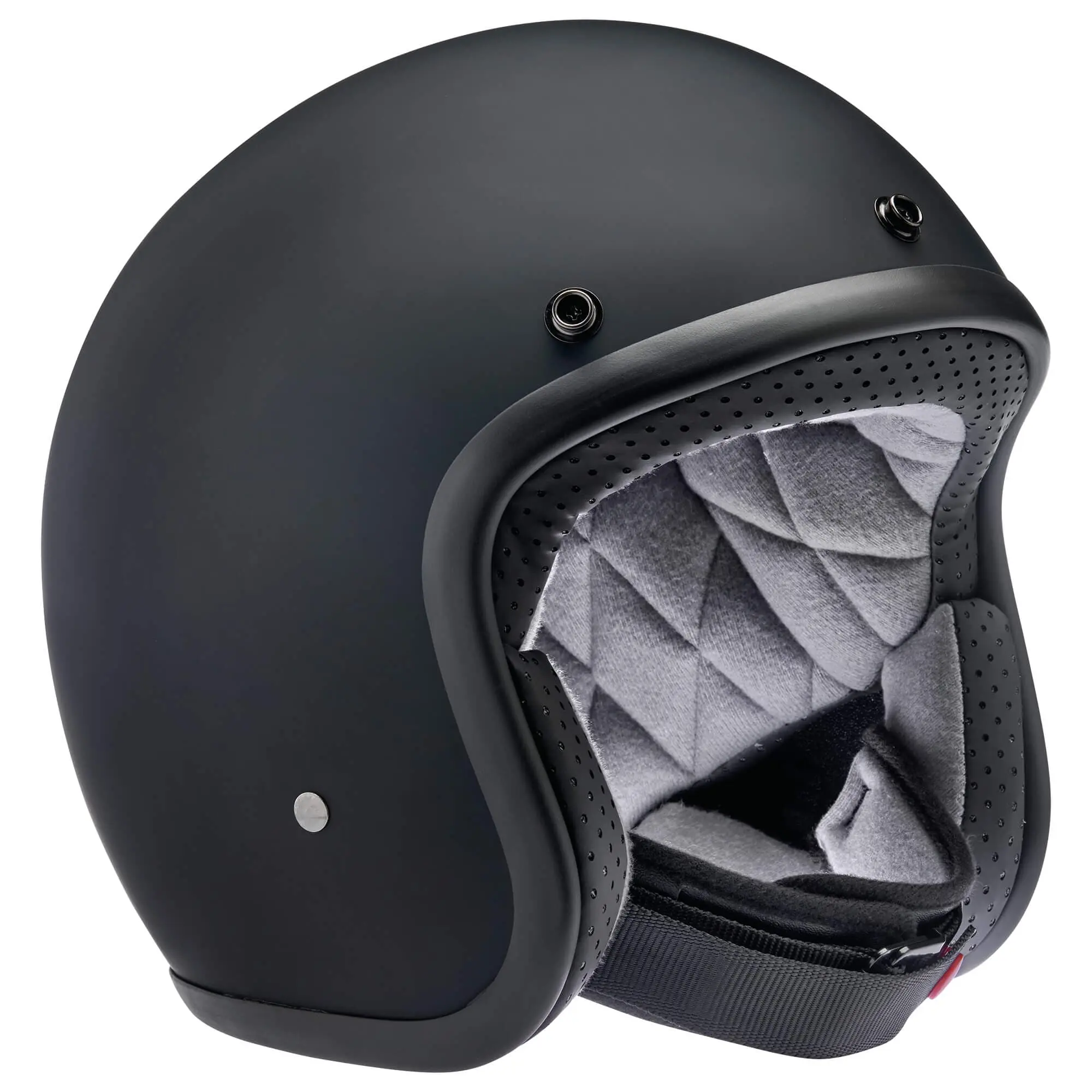 Biltwell Bonanza Helmet DOT Approved Helmet - Flat Black Factory - Image 5