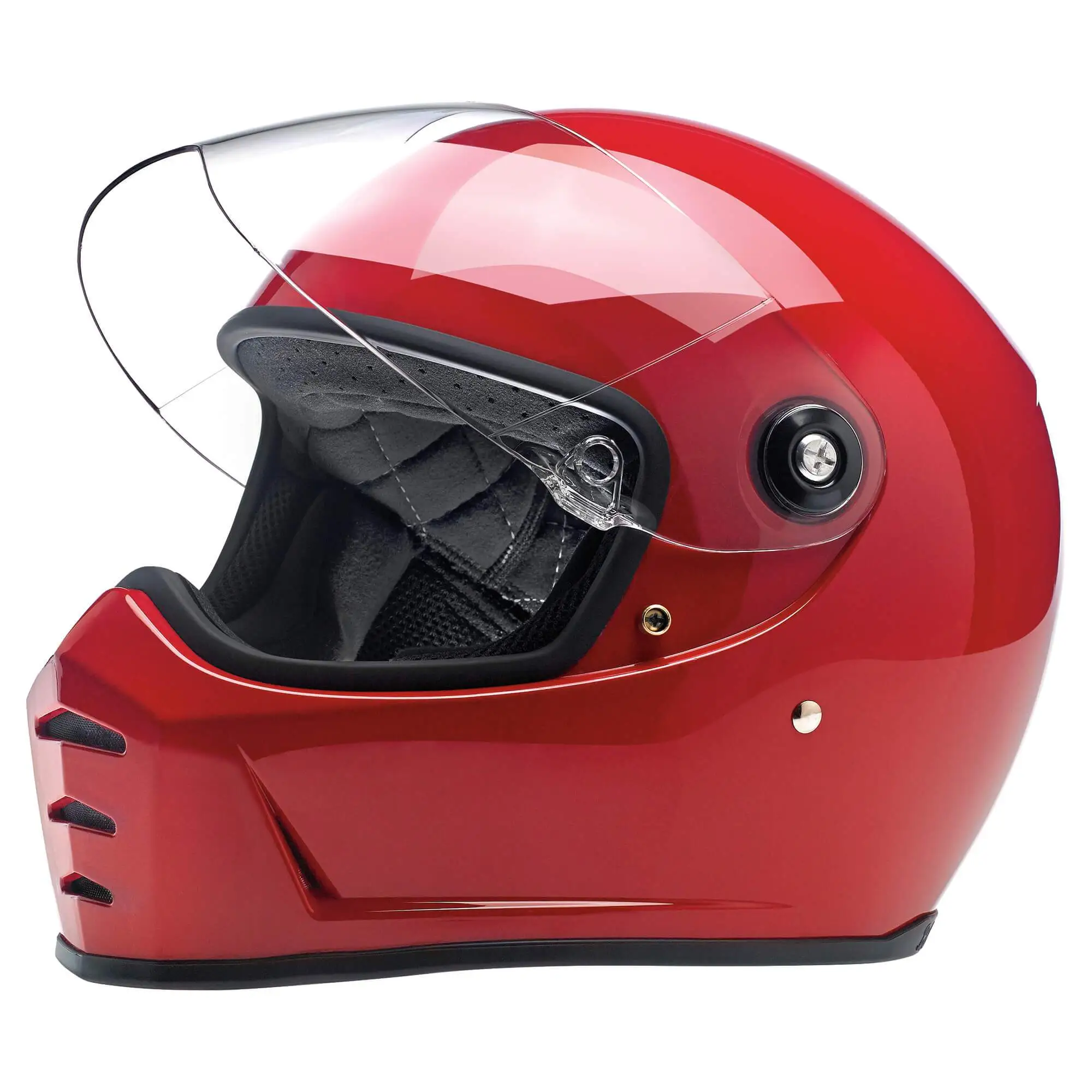 Biltwell Lane Splitter DOT/ECE Approved Full Face Helmet - Gloss Blood Red - Image 4