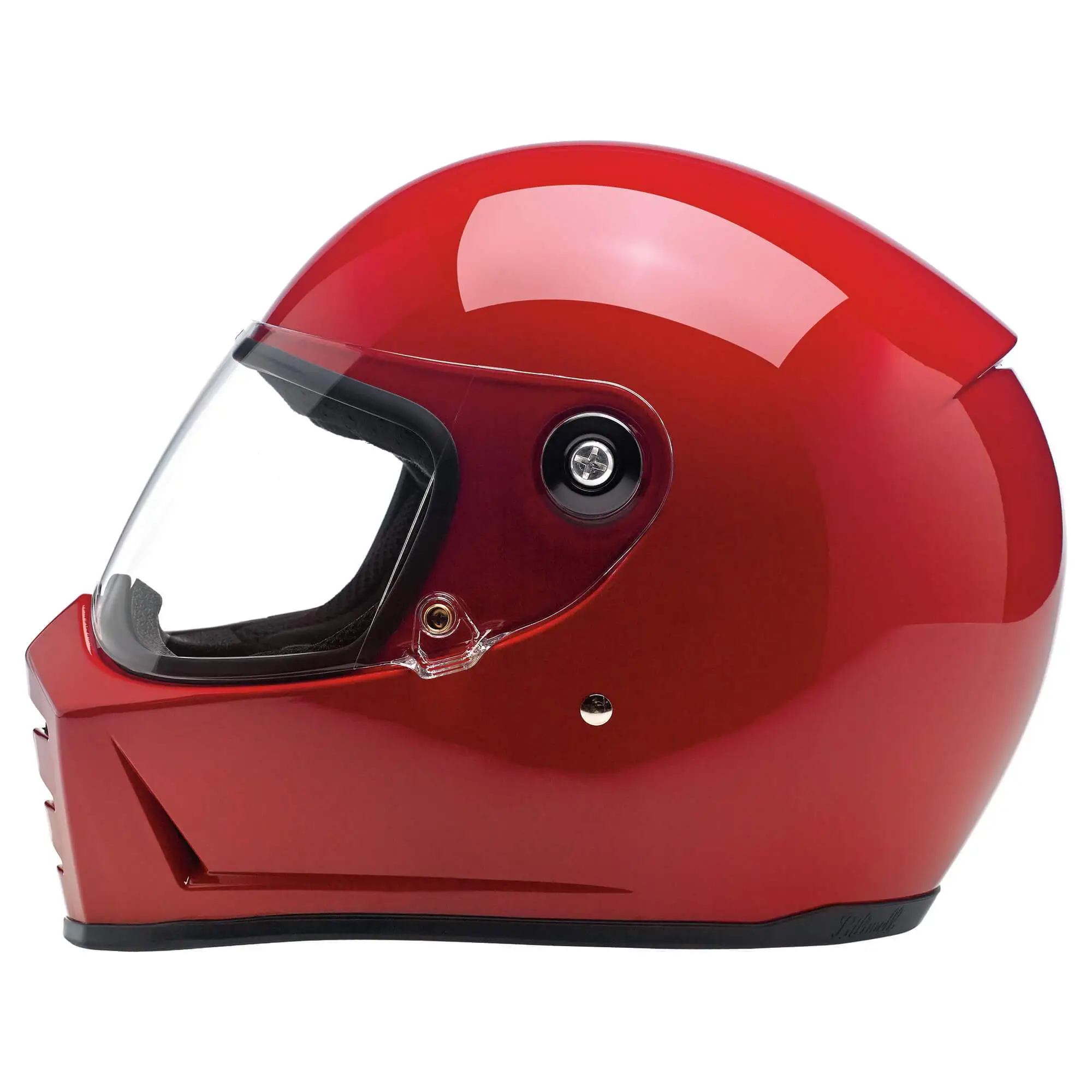 Biltwell Lane Splitter DOT/ECE Approved Full Face Helmet - Gloss Blood Red - Image 5
