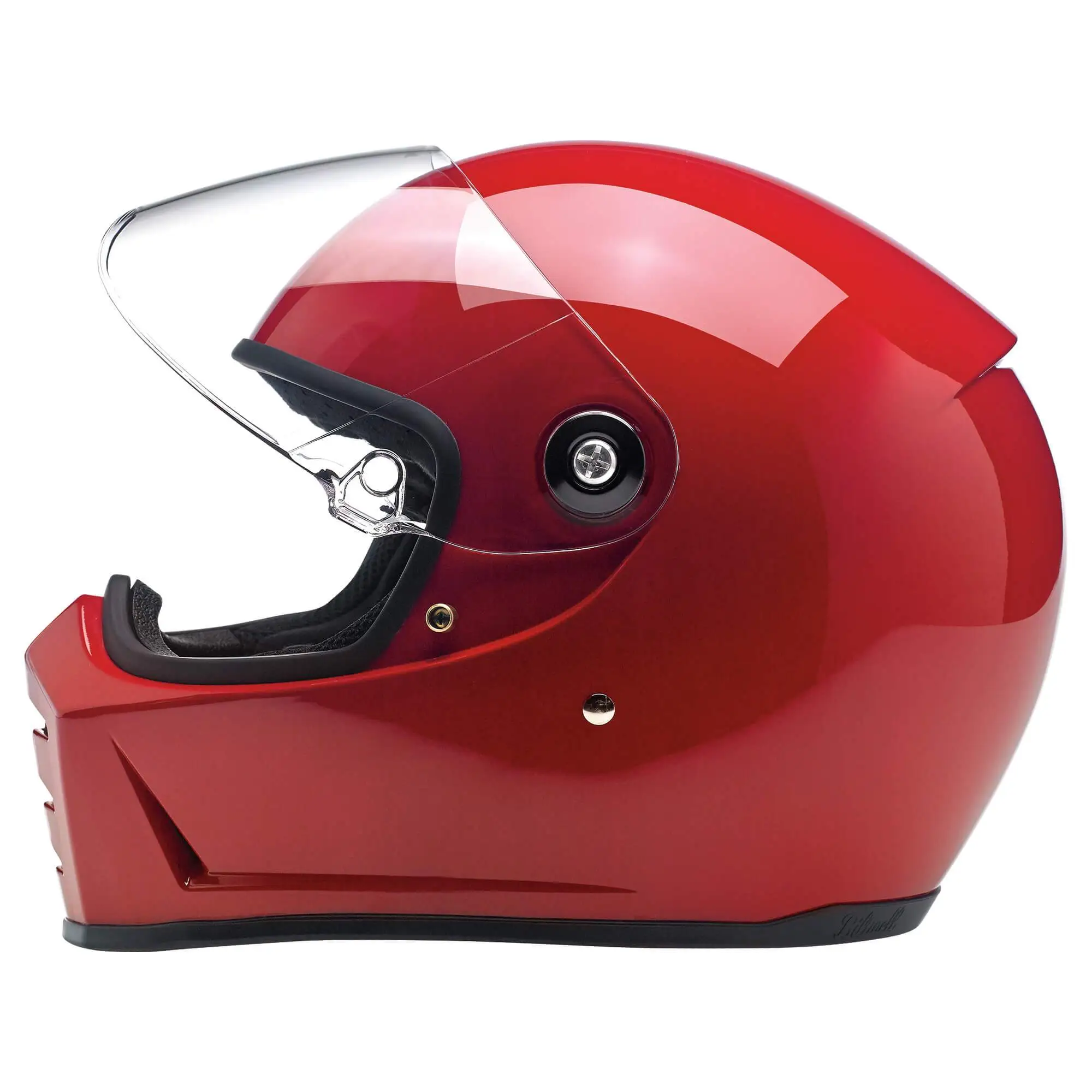 Biltwell Lane Splitter DOT/ECE Approved Full Face Helmet - Gloss Blood Red - Image 6