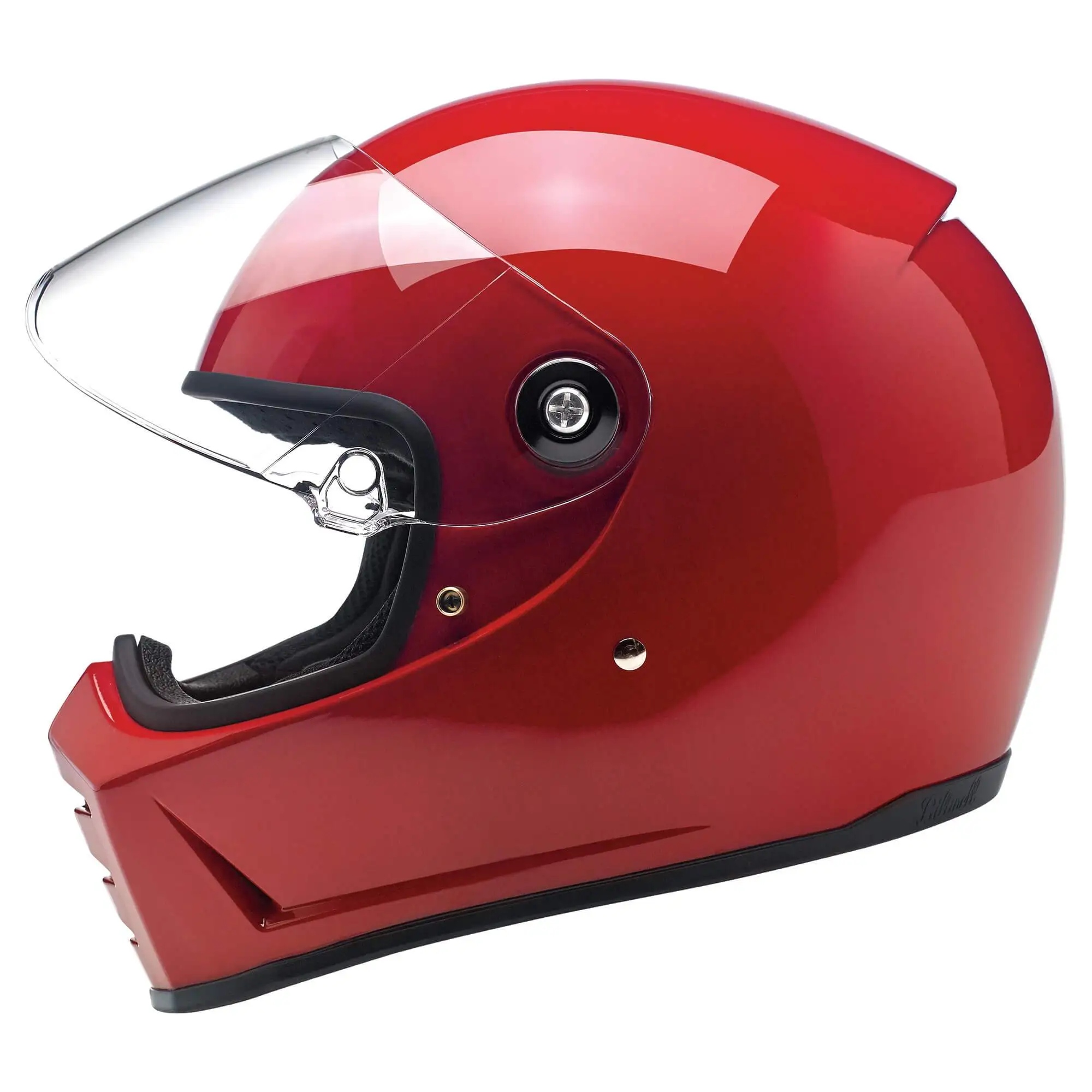 Biltwell Lane Splitter DOT/ECE Approved Full Face Helmet - Gloss Blood Red - Image 7
