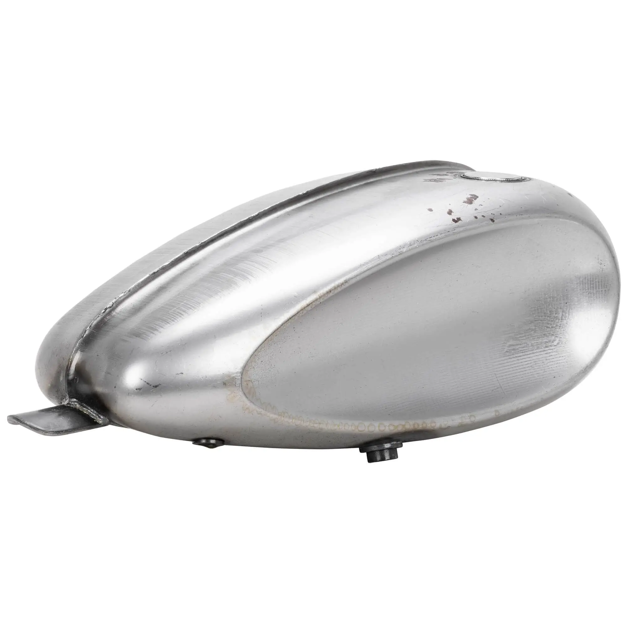 Cycle Standard Laredo Ribbed Gas Tank - Offset Filler - Image 4
