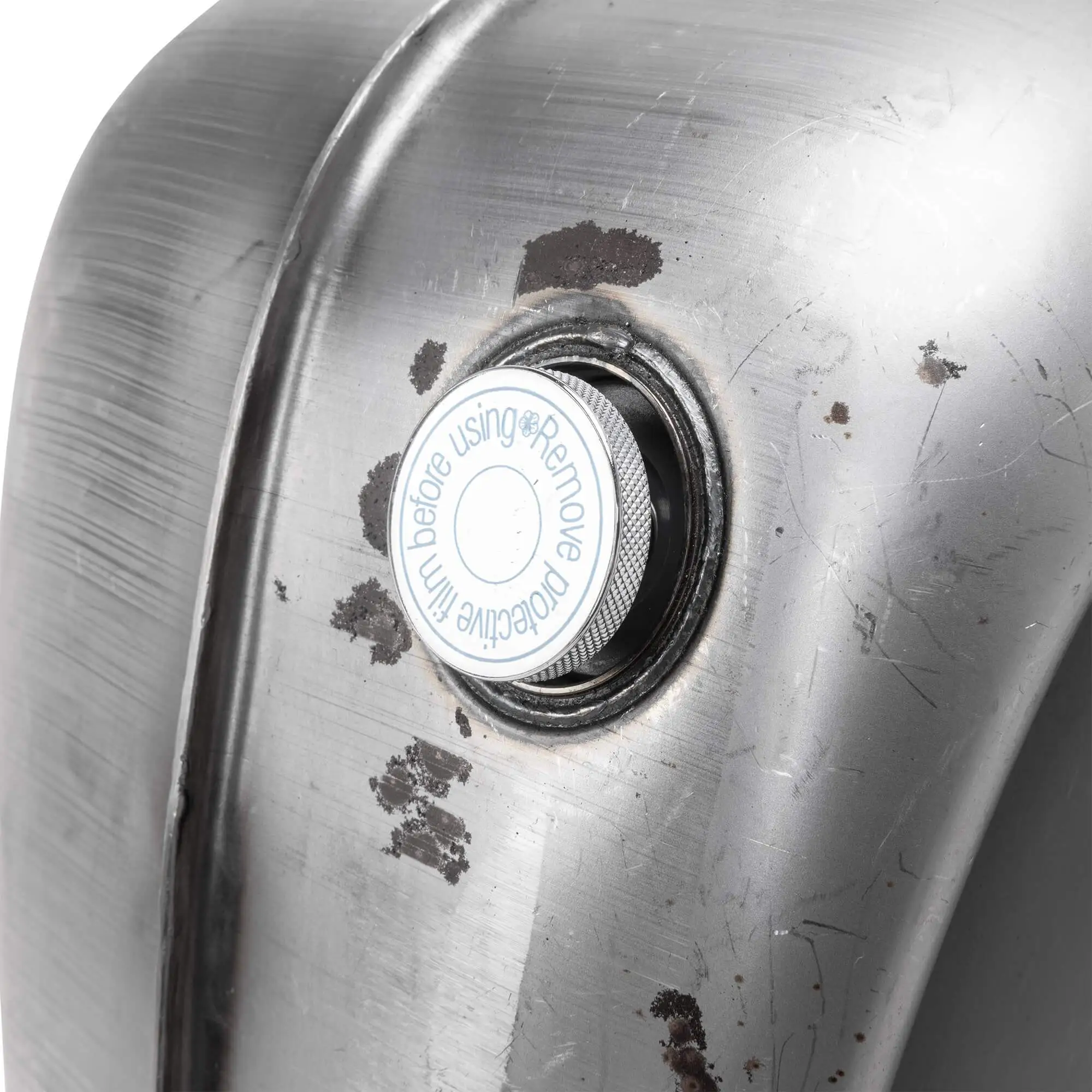 Cycle Standard Laredo Ribbed Gas Tank - Offset Filler - Image 7