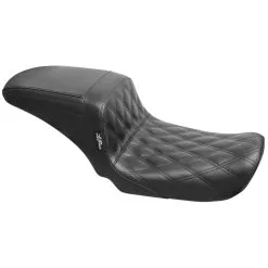 LePera Kickflip Seat - Double Diamond - Fits 2006-2017 Harley-Davidson Dynas