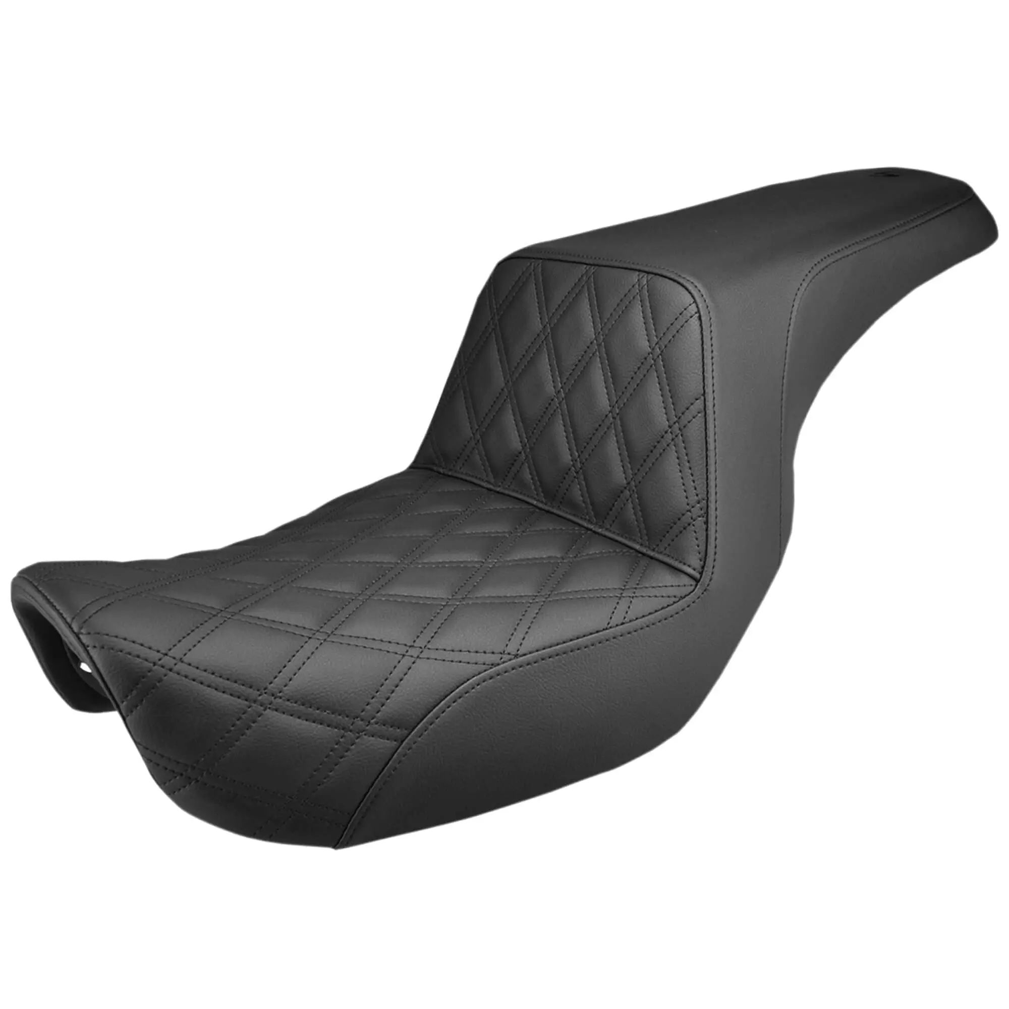Saddlemen Step Up Seat - Front Lattice Stitch - Fits 2006-2017 Harley-Davidson Dynas