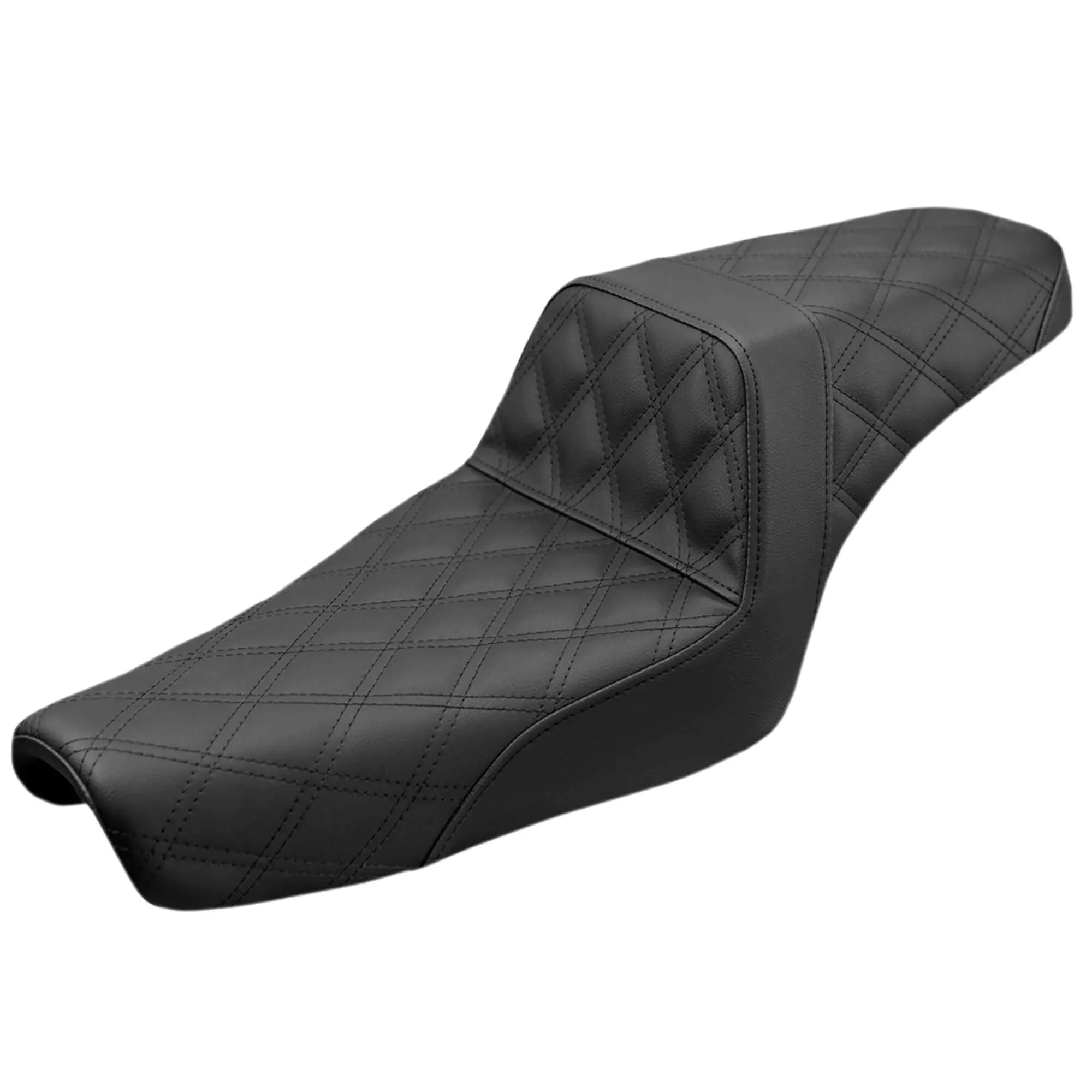 Saddlemen Step Up Seat - Lattice Stitched - Fits 2004-Up Harley-Davidson Sportsters