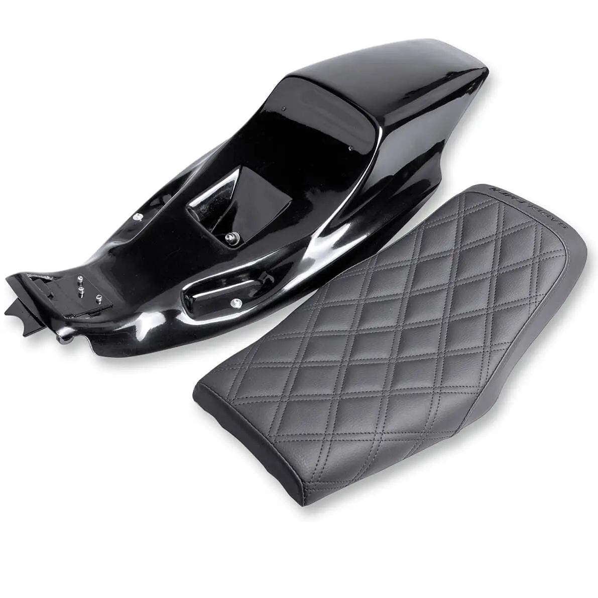 Saddlemen Eliminator Tail Section/Seat - Lattice Stitched - Fits 2004-Up Harley-Davidson Sportsters