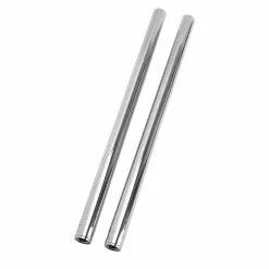 V-Twin Manufacturing 39MM Chrome Fork Tubes - 27-3/8 Inch - 2 Over