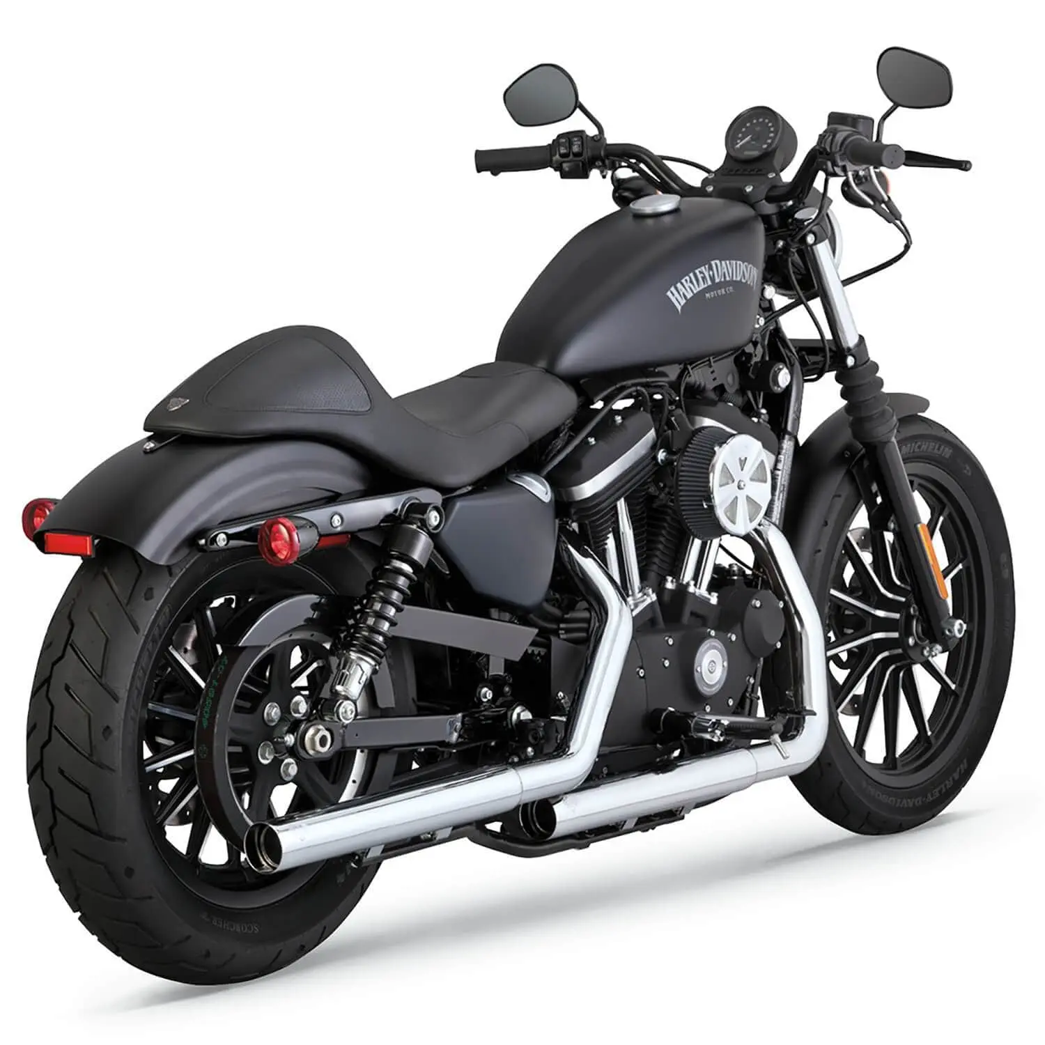 Vance & Hines Straightshots HS Slip-On Mufflers - Chrome - 2014-Up Harley-Davidson Sportster XL