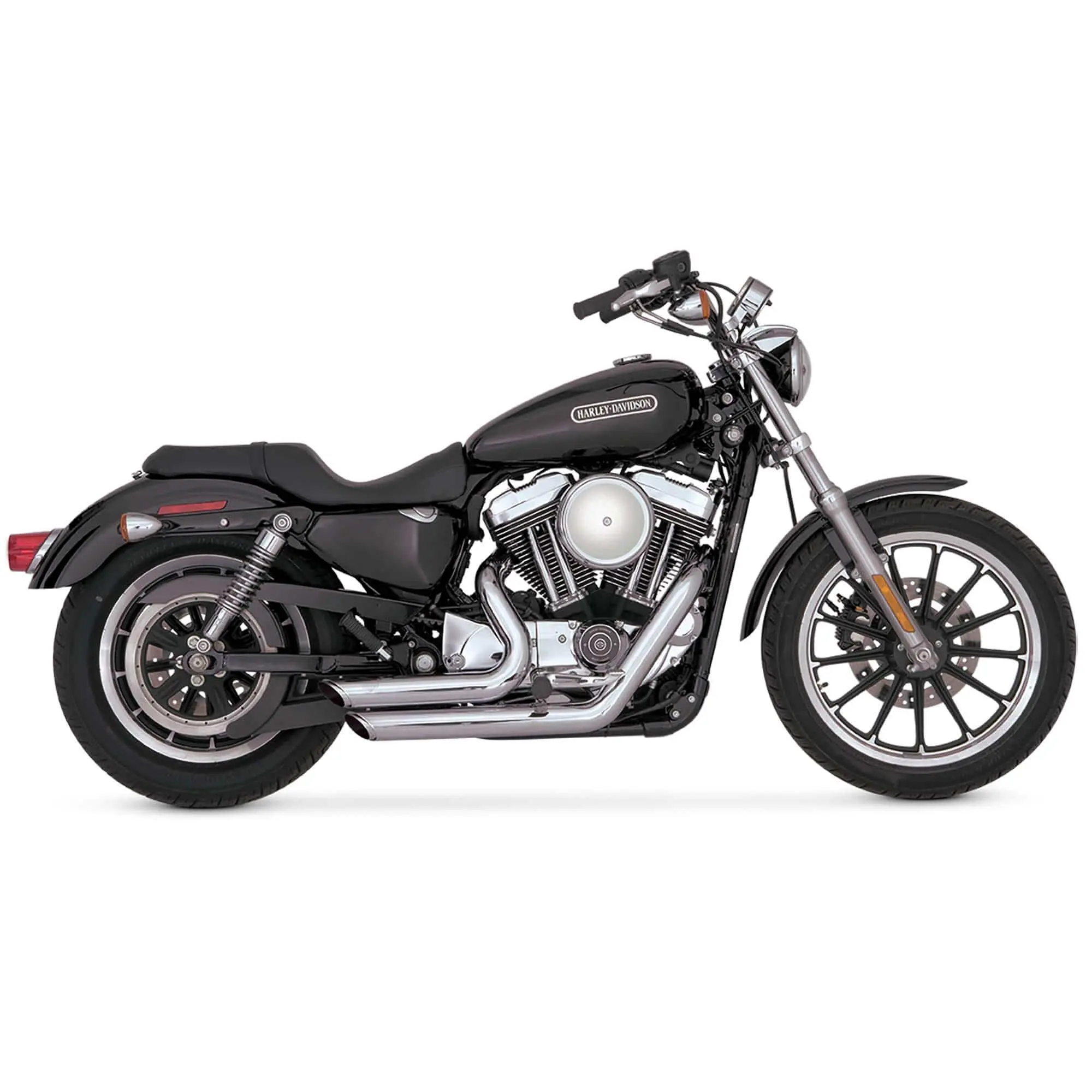 Vance & Hines Shortshots Staggered Exhaust System - Chrome - 2004-2013 Harley-Davidson Sportster XL - Image 3