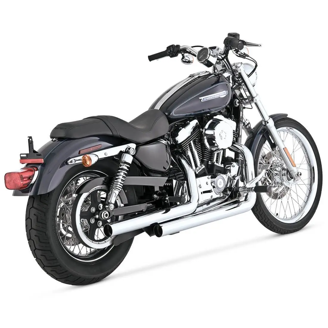 Vance & Hines Straighshots Exhaust System - Chrome - 2004-2013 Harley-Davidson Sportster XL - Image 6