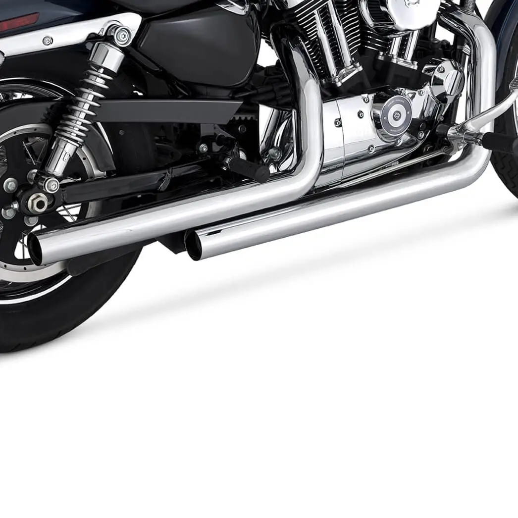 Vance & Hines Straighshots Exhaust System - Chrome - 2004-2013 Harley-Davidson Sportster XL - Image 3