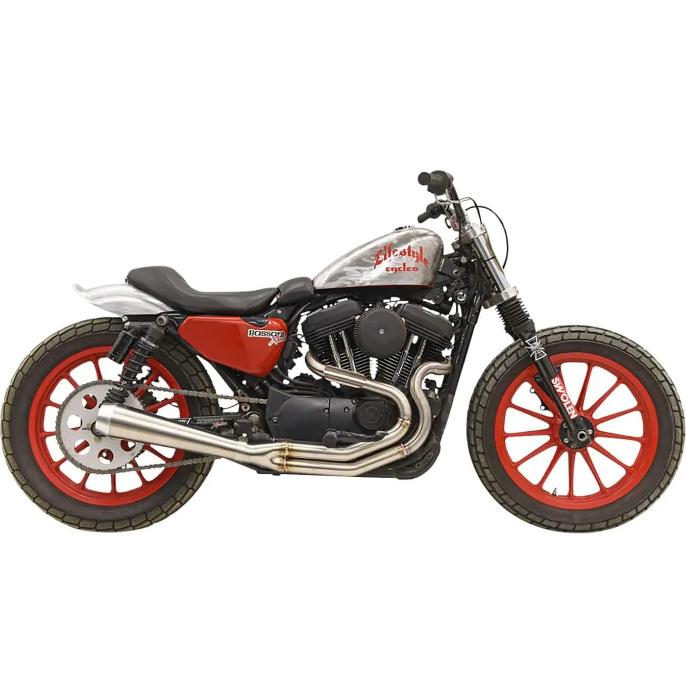 Bassani Xhaust Road Rage 3 High Output 2 Into 1 Exhaust System - Stainless - 2004-Up Harley-Davidson Sportster XL