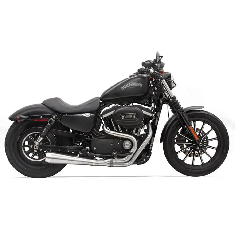 Bassani Xhaust Road Rage 3 2 Into 1 Exhaust System - Stainless - 2004-Up Harley-Davidson Sportster XL - Image 3