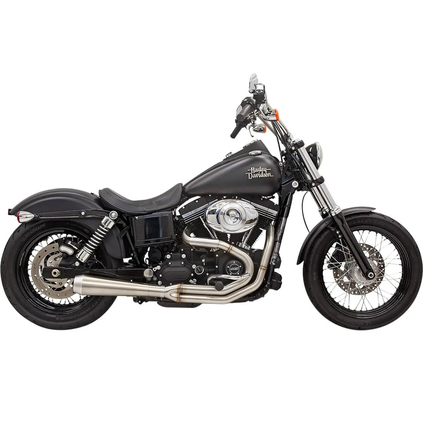 Bassani Xhaust Road Rage 3 High Horsepower 2 Into 1 Exhaust System - Stainless - 1991 - 2017 Harley-Davidson Dynas - Image 3