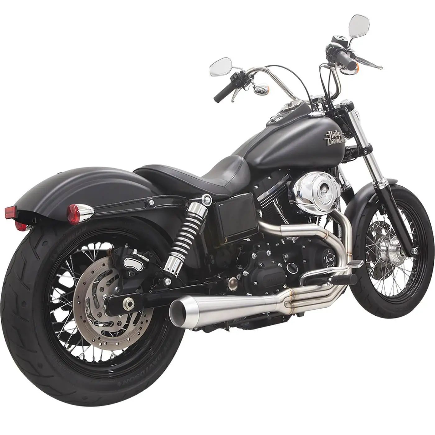 Bassani Xhaust Road Rage 3 High Horsepower 2 Into 1 Exhaust System - Stainless - 1991 - 2017 Harley-Davidson Dynas