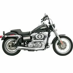 Bassani Xhaust Road Rage Short 2 Into 1 Exhaust System - Chrome - 1991-2005 Harley-Davidson Dynas