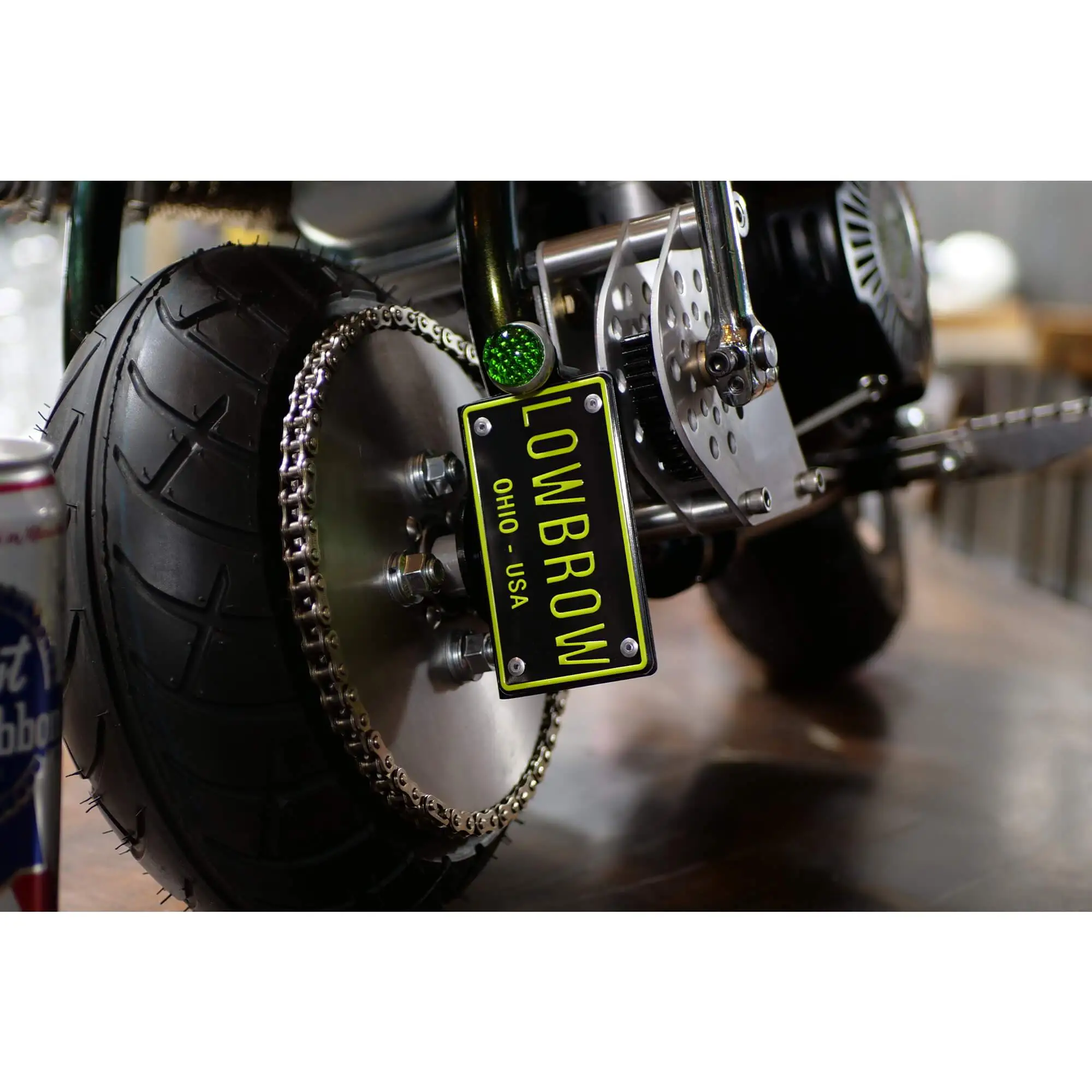 Lowbrow Customs Bicycle / Mini Bike Axle Mount Vertical License Plate Bracket - Image 8