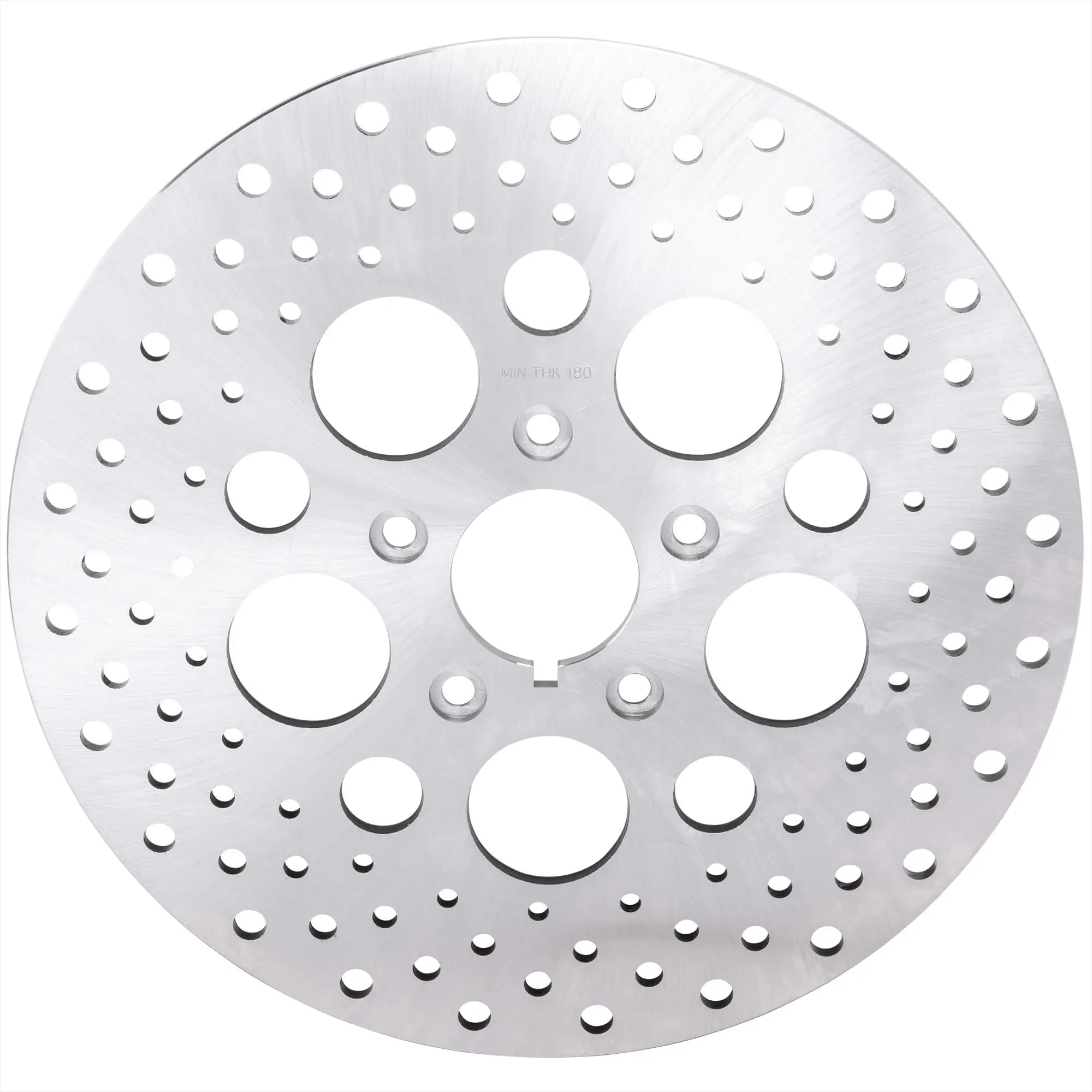 Cycle Standard Drilled Stainless Steel Brake Rotor - 11.5 Inches - Replaces Harley-Davidson OEM# 44136-84A, 44136-92