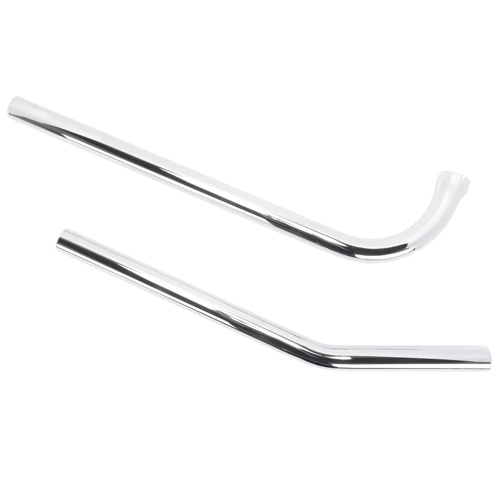 Gasbox Upswept Exhaust Pipe Set 1948-1957 Harley-Davidson Rigid Panhead - Chrome