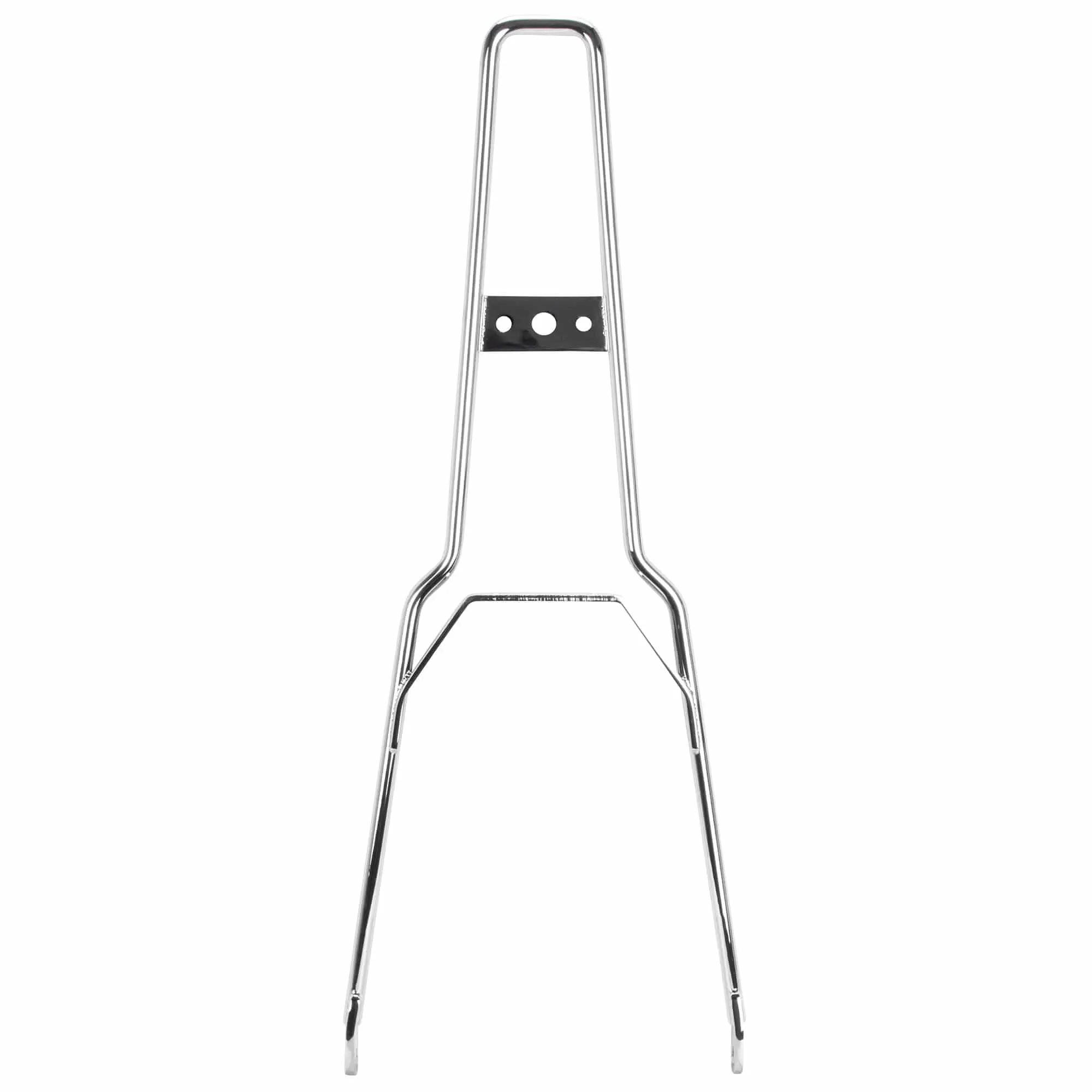 Gasbox Chrome Square Top Sissy Bar - Flat Fender - Box Tail Light