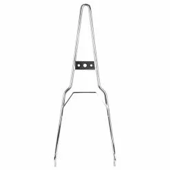 Gasbox Chrome Pointed Sissy Bar - Flat Fender - Box Tail Light