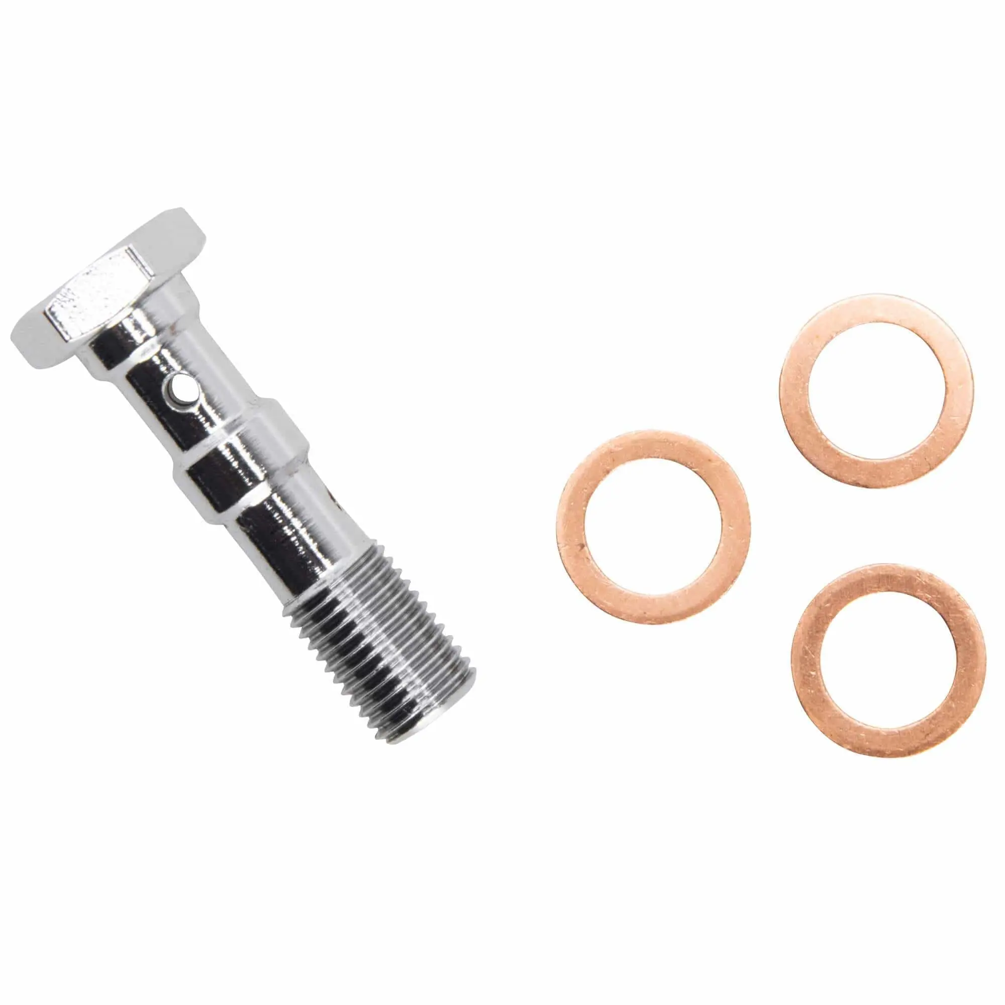 Goodridge 3/8-24 Inch Double Banjo Bolt - Chrome - Image 3