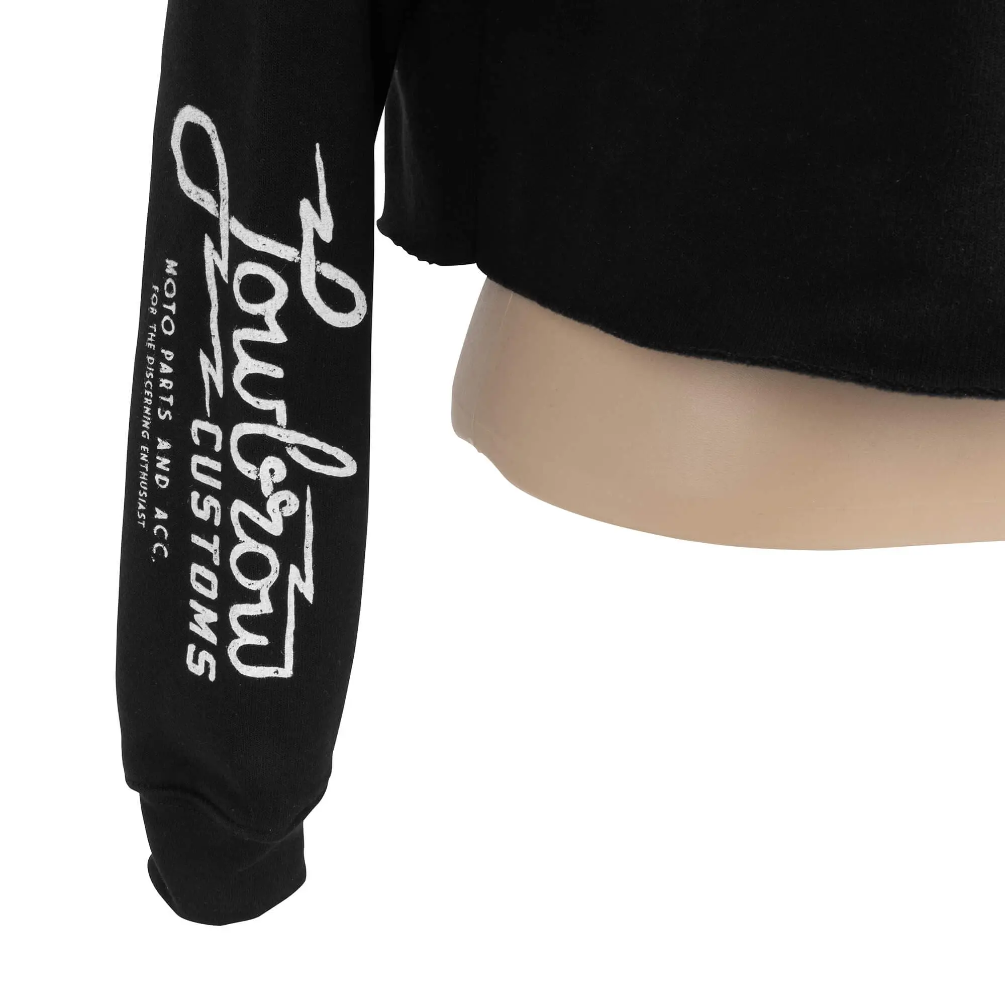 Lowbrow Customs Parts And Accessories Womens Cropped Hooded Sweatshirt - Image 4
