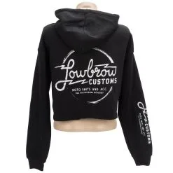 Lowbrow Customs Parts And Accessories Womens Cropped Hooded Sweatshirt