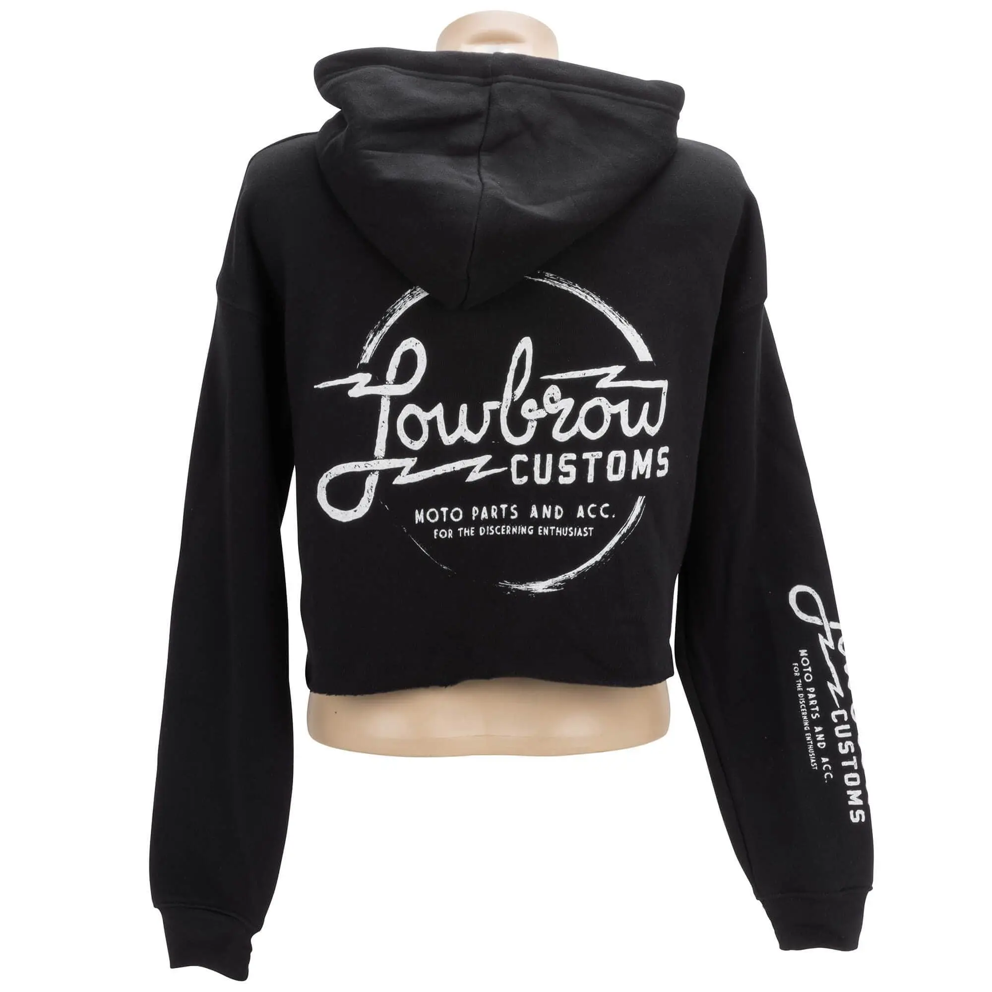 Lowbrow Customs Parts And Accessories Womens Cropped Hooded Sweatshirt