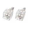 Mooneyes Glitter Dice License Plate Bolts - Clear