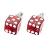 Mooneyes Glitter Dice License Plate Bolts - Red