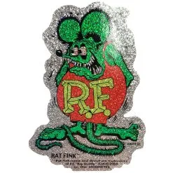 Mooneyes Rat Fink Metalflake Decal