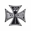 Mooneyes Maltese Iron Cross Sticker - Small - Black