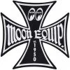 Mooneyes Maltese Iron Cross Sticker - Large - Black