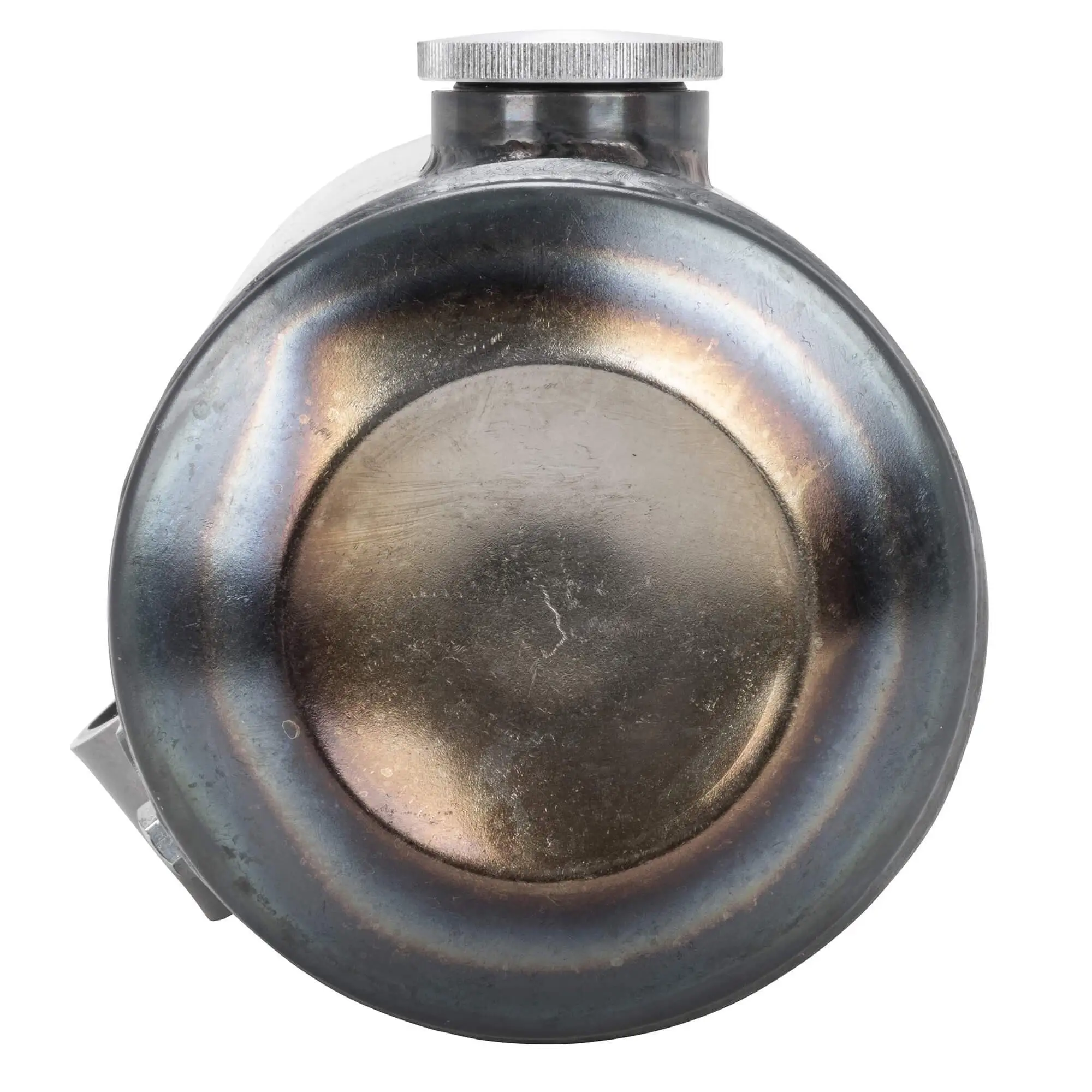 Dished Clamp-On Steel Motorcycle Oil Tank For Lowbrow Customs Harley Sportster Hardtails - Image 9