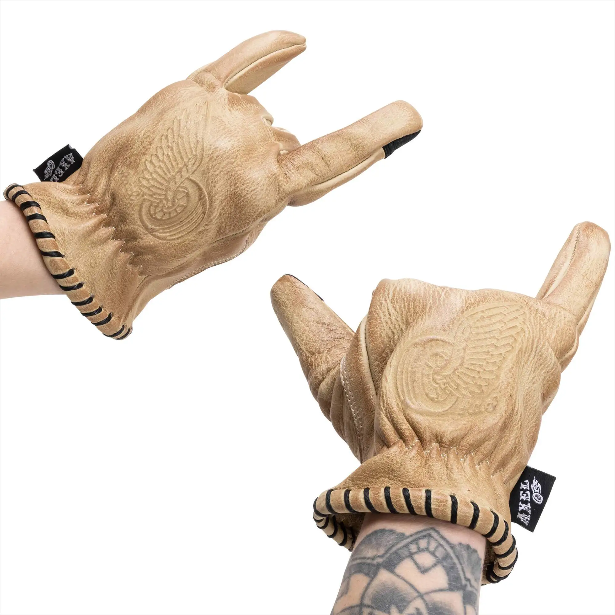Axel Co. Tan Waxed Cowhide Gloves - Image 7