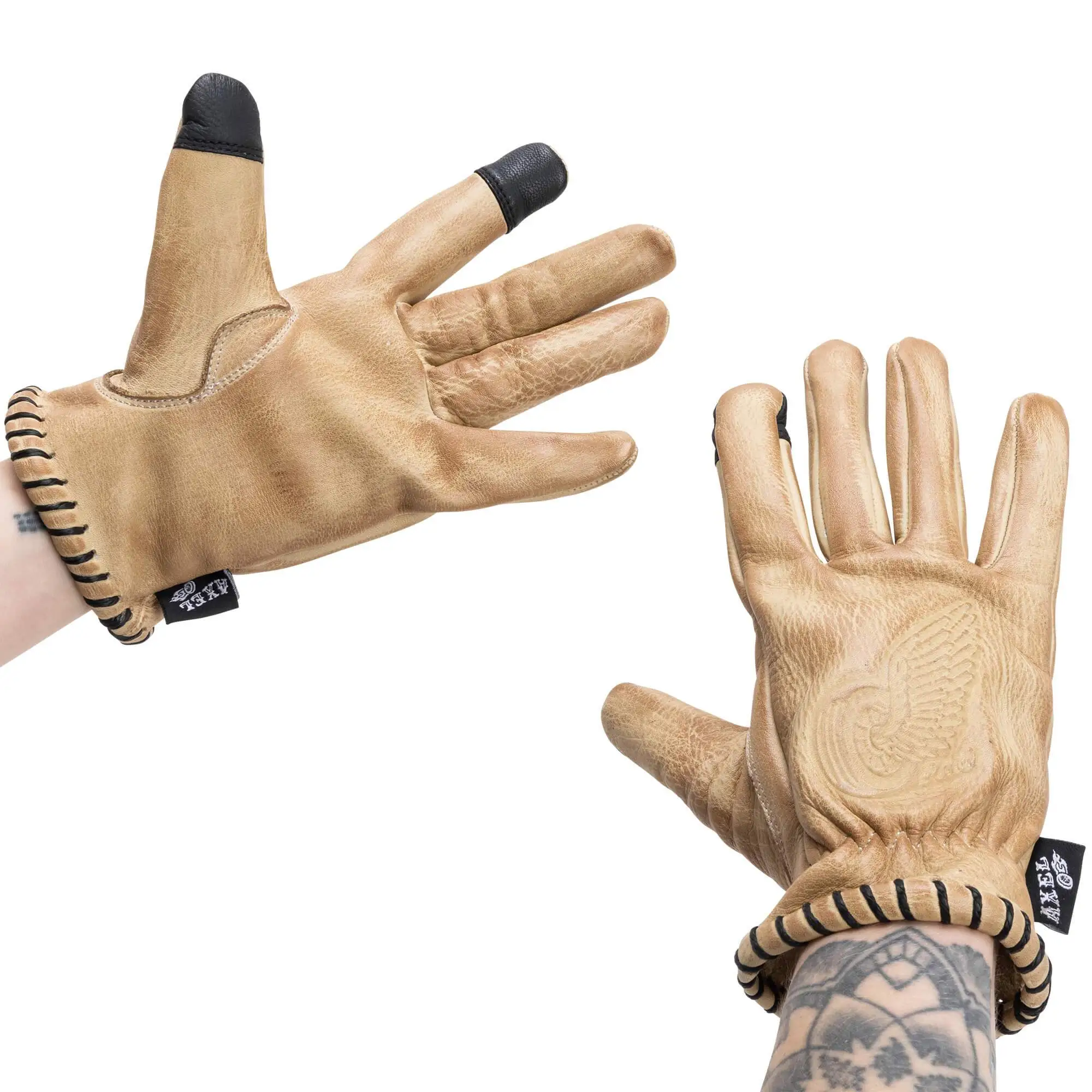 Axel Co. Tan Waxed Cowhide Gloves - Image 8
