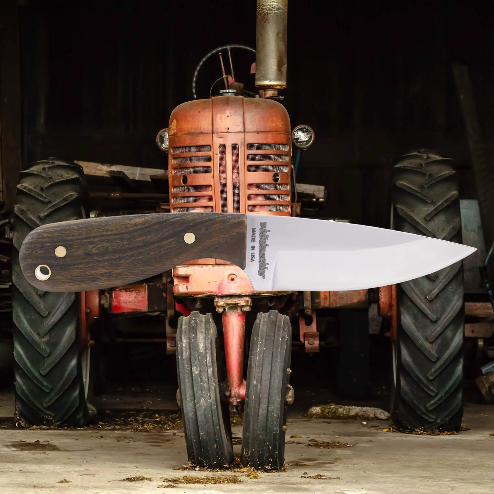 Whiteknuckler Brand Lignum Vitae - Model 3 Knife - Right Hand - Black Sheath - Image 9