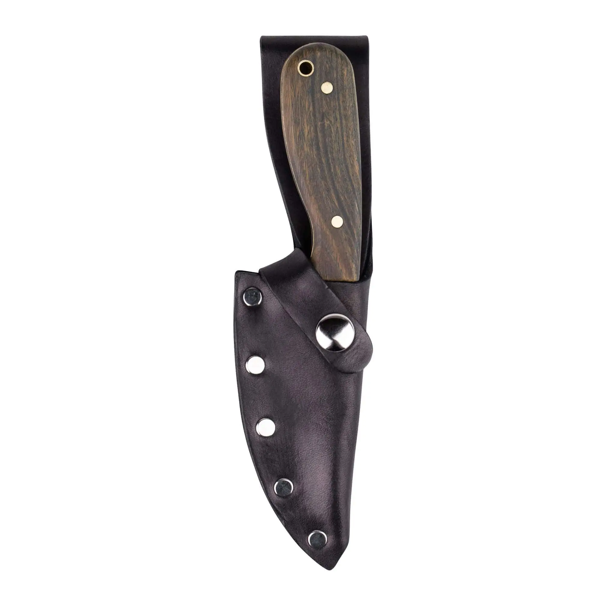 Whiteknuckler Brand Lignum Vitae - Model 3 Knife - Right Hand - Black Sheath - Image 10