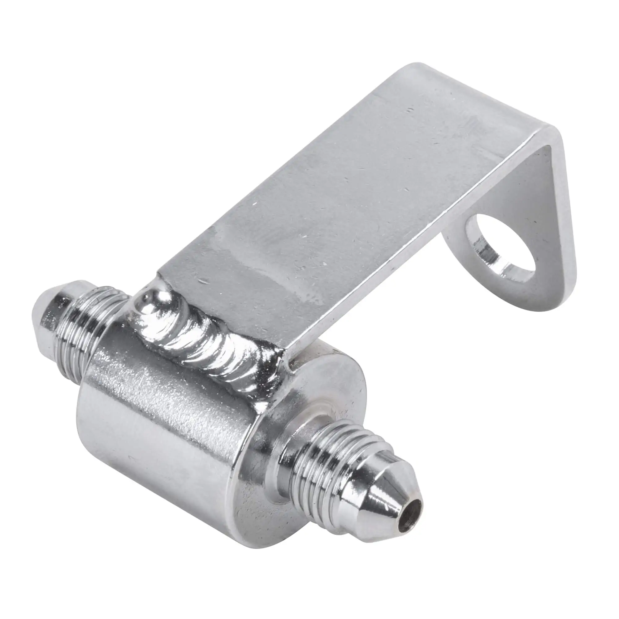 Goodridge 1/8 Inch NPT Universal Rear Junction Block With Brake Light Switch Mount - Chrome - Image 3