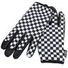 Axel Co. Black & White Checkers Mesh Top Gloves